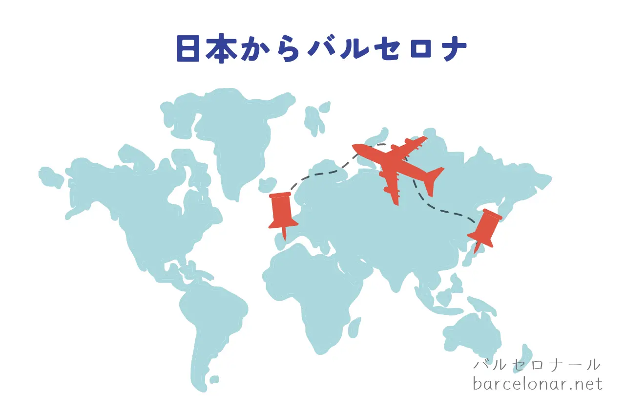 日本からバルセロナへの行き方。東京（羽田・成田）大阪（関空）からバルセロナへの行き方。